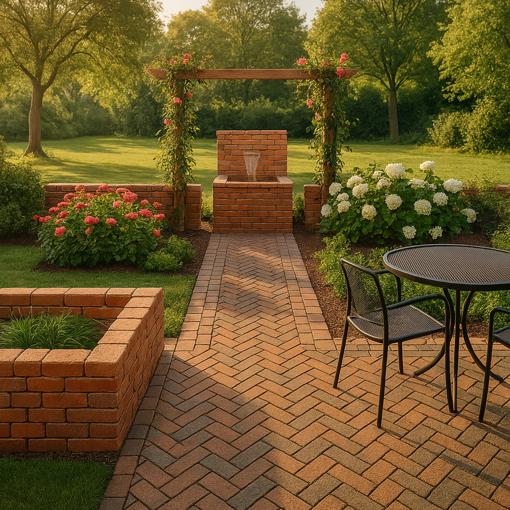 Hello Brick Garten strukturieren