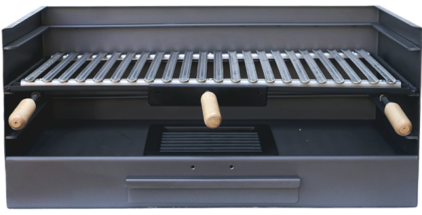 Einbaugrill Holzkohle