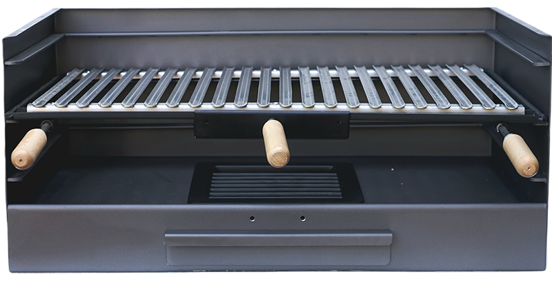 Einbaugrill Holzkohle